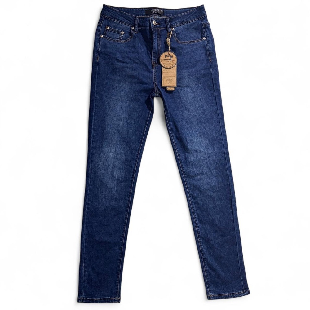 Monkey Ride Jeans Womens 9/29 Dark Wash High Rise Slim Tapered Stretch Denim NWT
